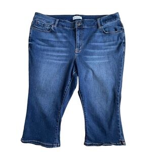 Lane Bryant Women’s Capri Jeans Plus Size 22 Blue Denim Mid Rise Signature Fit